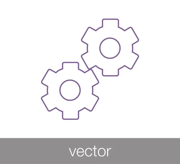 Icône de construction de roue dentée — Image vectorielle