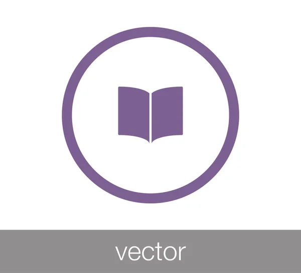 Libro Icono plano — Vector de stock