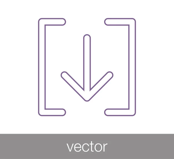 Icono de símbolo de descarga — Vector de stock