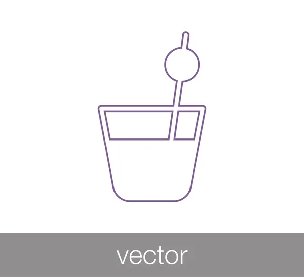 Icono de cóctel de alcohol — Vector de stock