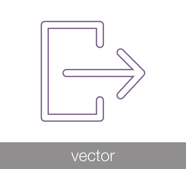 Ícone de sinal de saída — Vetor de Stock