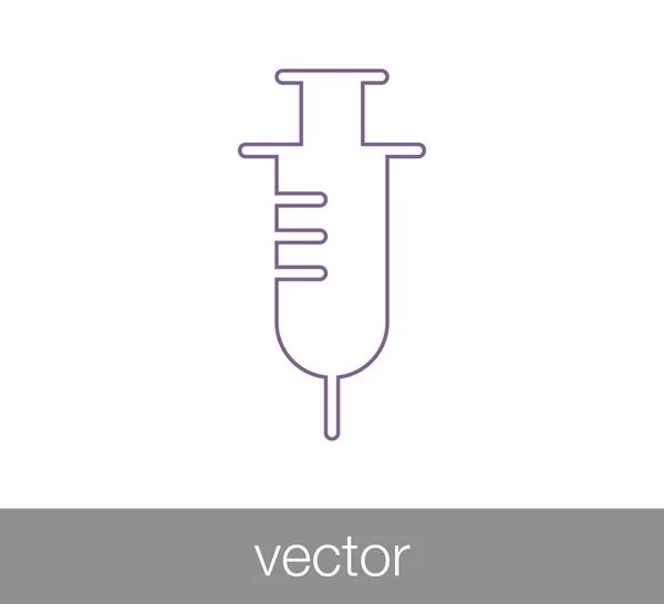 注射器の web アイコン. — ストックベクタ