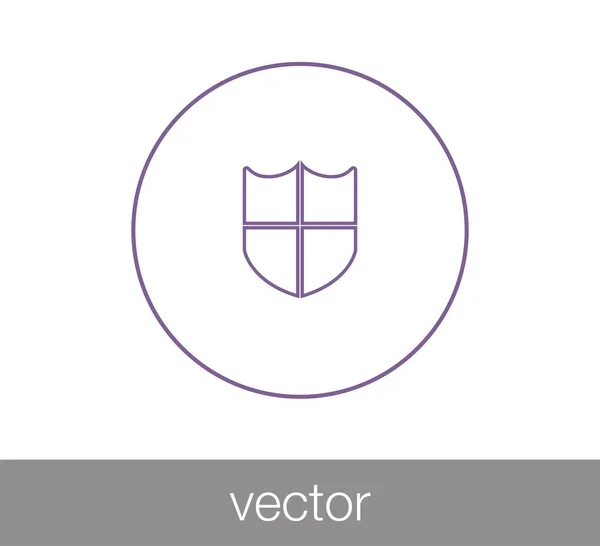 Escudo icono web — Vector de stock