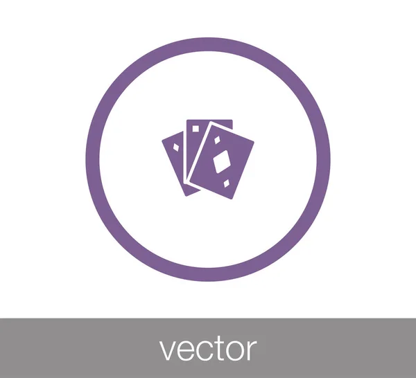 Ícone de cartas de jogar — Vetor de Stock