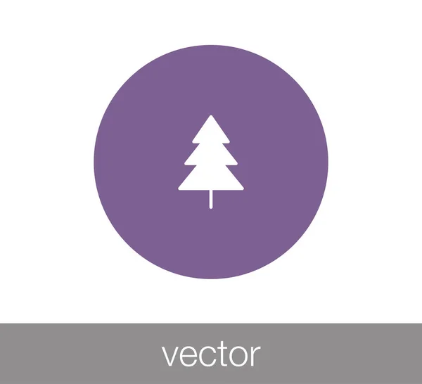 Icono plano del árbol. — Vector de stock