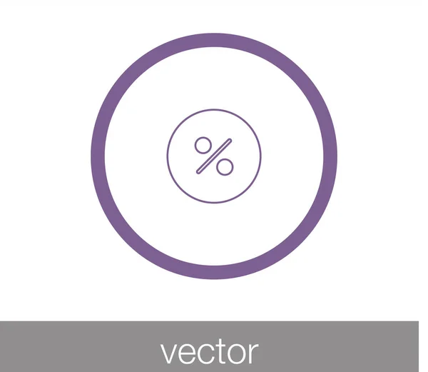 Icône en pourcentage. icône de vente . — Image vectorielle