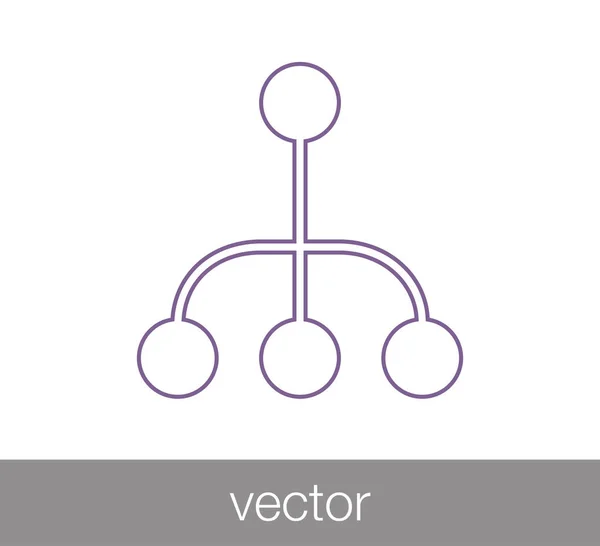 Icône réseau Hiérarchie — Image vectorielle