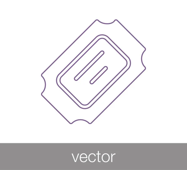 Ticket-Flat-Symbol — Stockvektor