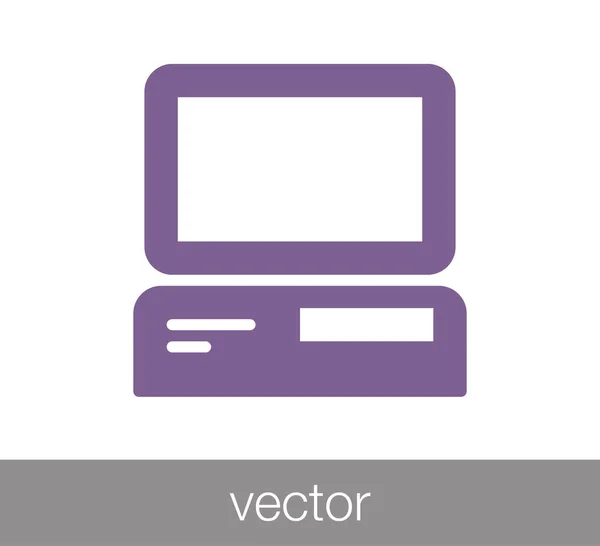 Computer-Flat-Ikone — Stockvektor