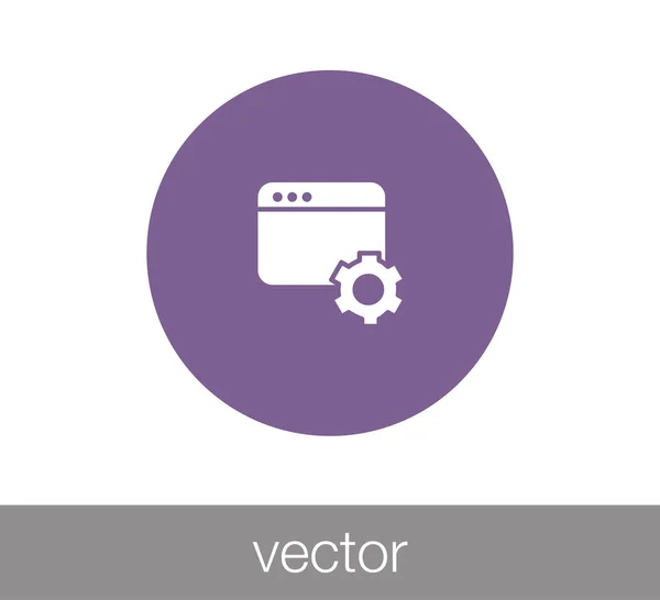 Fenster oder Programmiersymbol — Stockvektor