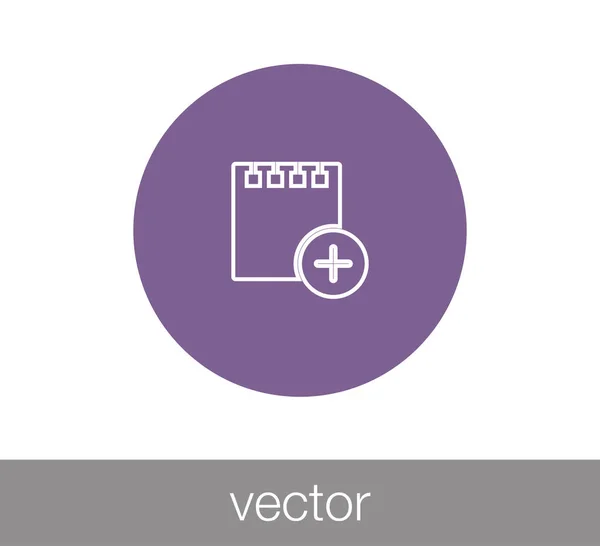 Note simple web icon. — Stock Vector