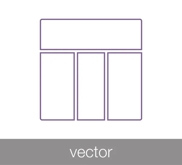 Bildikonen layout — Stock vektor