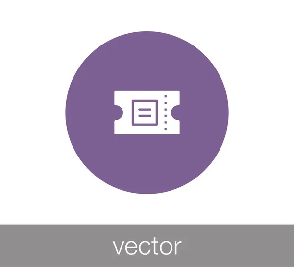 Ticket-Flat-Symbol — Stockvektor