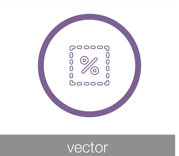 Ícone por cento. Ícone de vendas . — Vetor de Stock