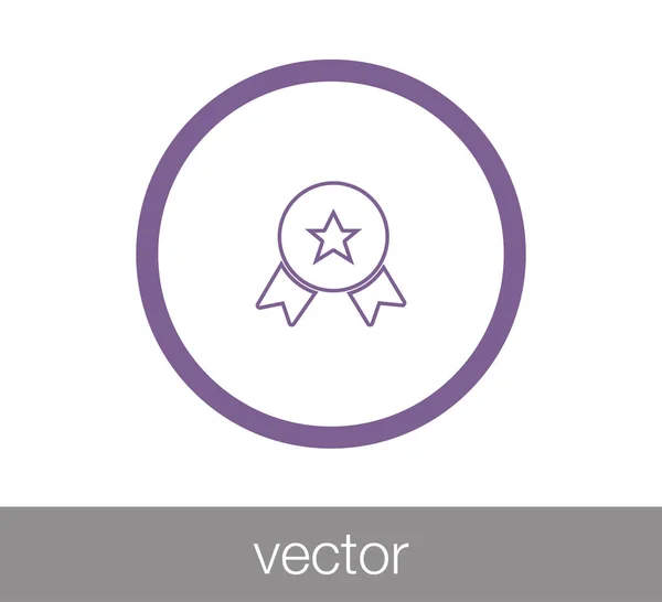 Trófea lapos ikon — Stock Vector