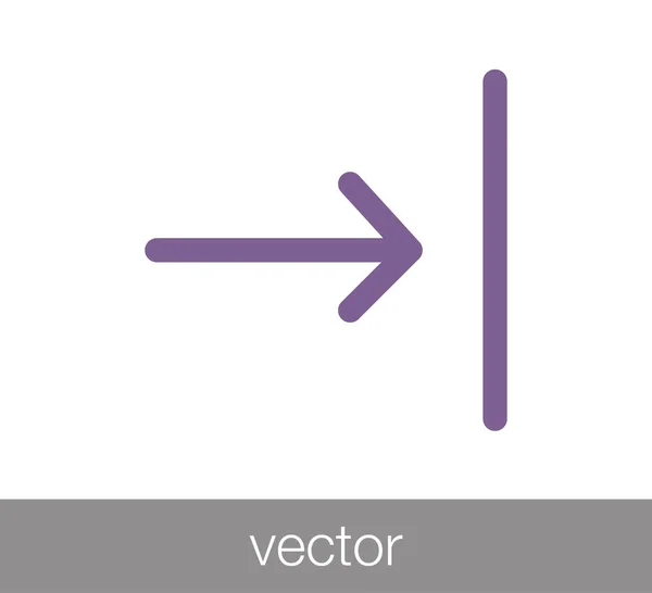 Icono flecha derecha — Vector de stock