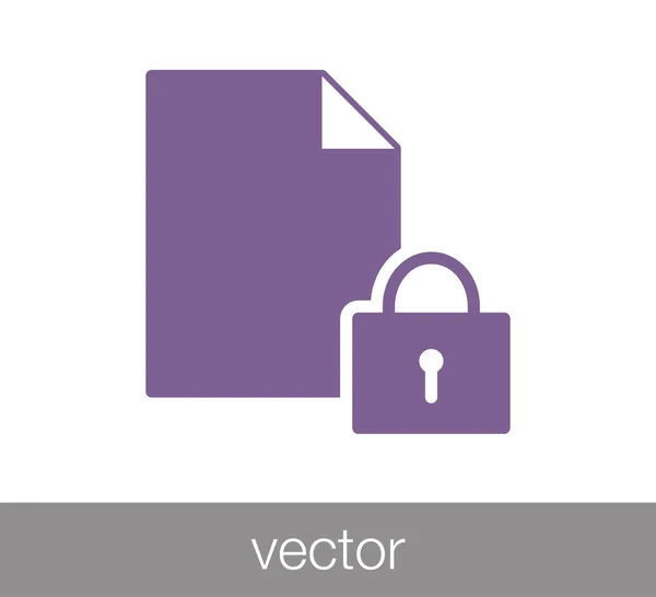 Icono de documento cifrado — Vector de stock