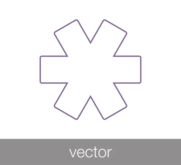 Estrella icono clave — Vector de stock