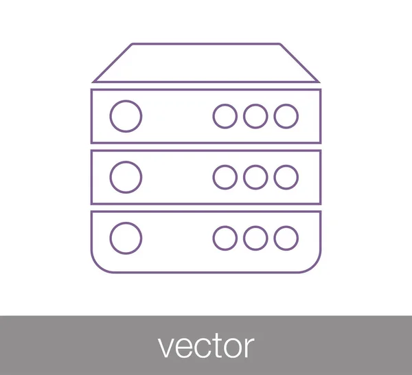 Ícone de servidor plana — Vetor de Stock