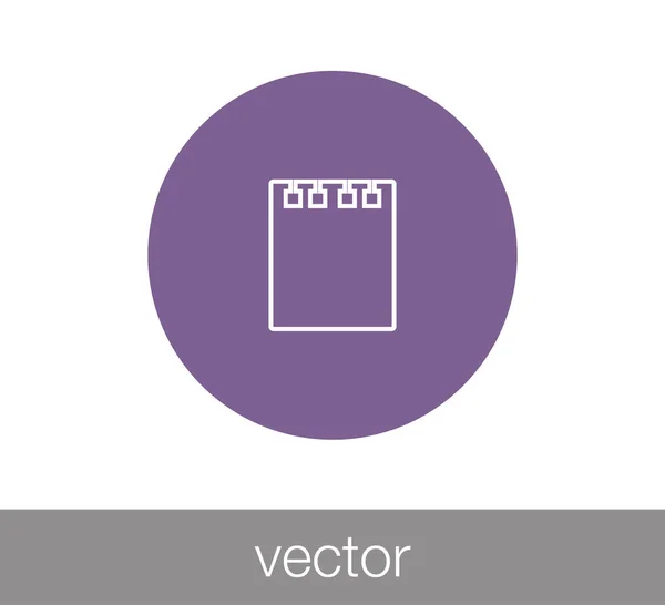 Nota simple icono web . — Vector de stock