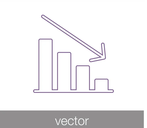Gráfico icono plano — Vector de stock