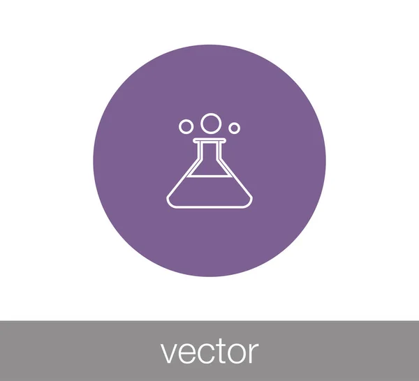 Chemiekolben-Ikone. — Stockvektor