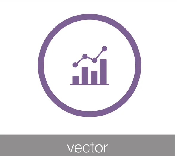 Diagramm flaches Symbol — Stockvektor