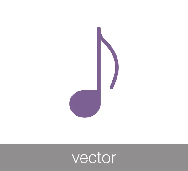 Icono de nota musical. — Vector de stock