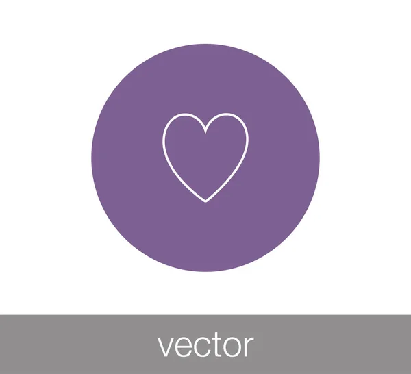 Hjerte symbol ikon – Stock-vektor