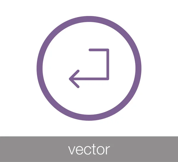 Introduzca el icono clave — Vector de stock