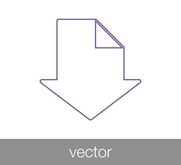 Icône de symbole de téléchargement — Image vectorielle
