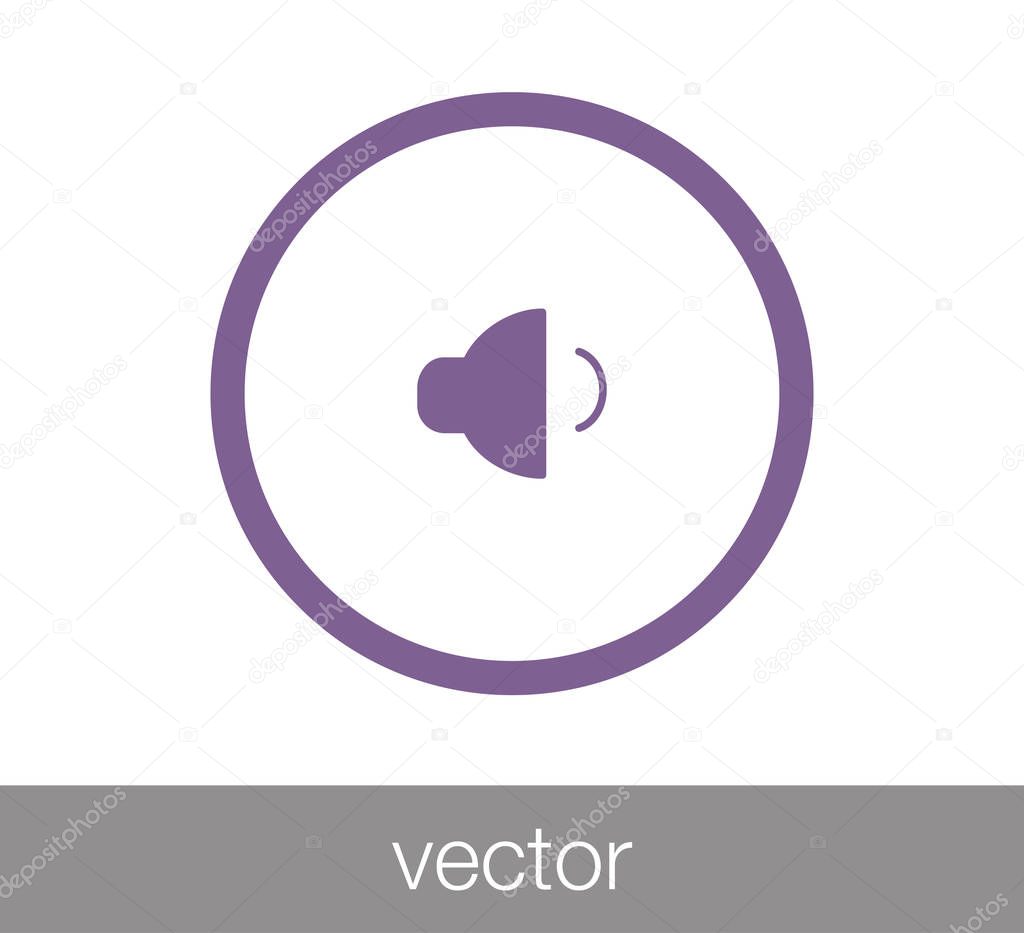 Disminuir icono de volumen .