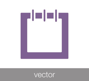 Not defteri düz simgesi