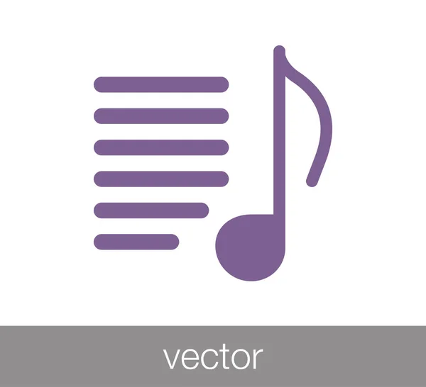 Music note icon. — Stock Vector