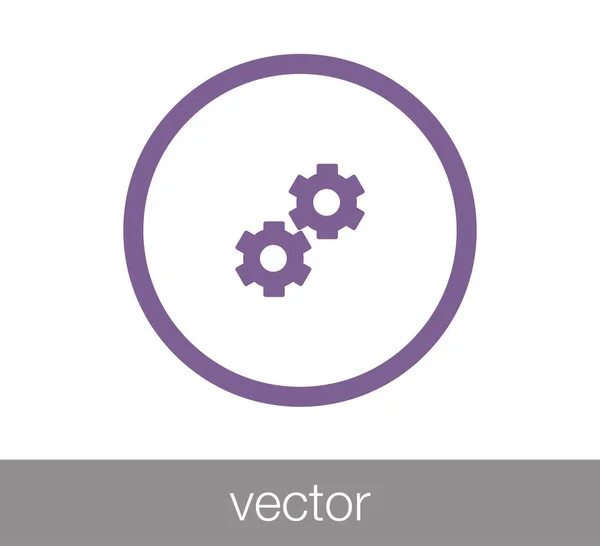 Ícone de construção Cogwheel — Vetor de Stock