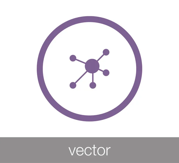 Ícone de rede hierárquica — Vetor de Stock