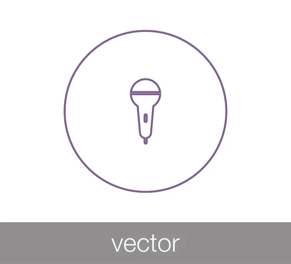 Platt mikrofonsymbol. — Stock vektor