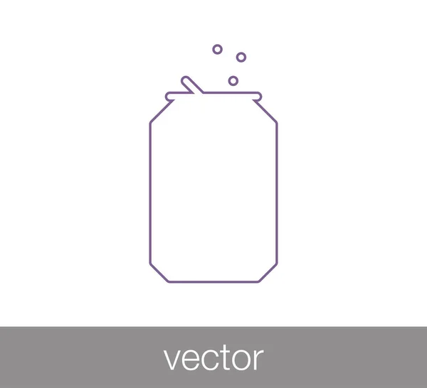 Icône plate soda — Image vectorielle