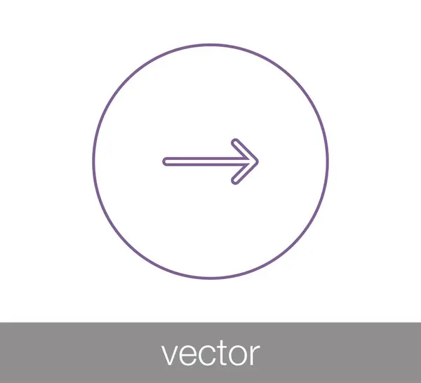 Icono flecha derecha — Vector de stock