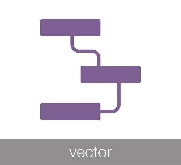 Icoana rețelei ierarhice — Vector de stoc