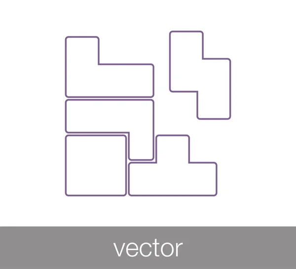 Tetris icono del juego — Vector de stock