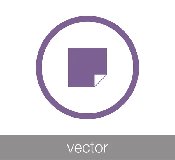 Documento icono plano — Vector de stock