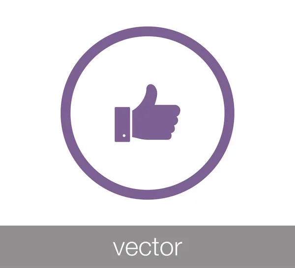 Pulgar hacia arriba icono de símbolo — Vector de stock