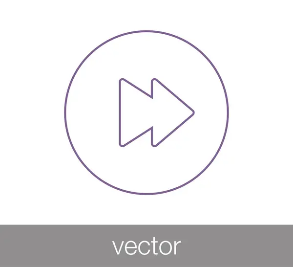 Előre nyíl ikonra — Stock Vector