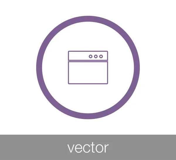 Fenêtre ou icône de programmation — Image vectorielle