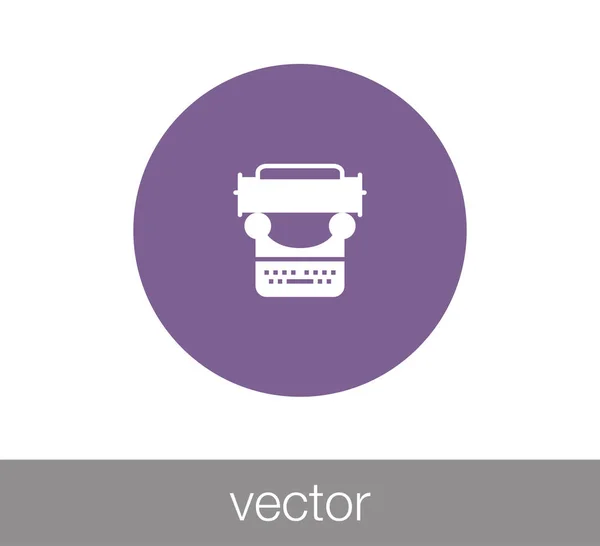 Web-Ikone mit Schreibmaschine. — Stockvektor
