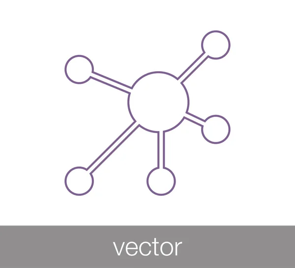 Ícone de rede hierárquica — Vetor de Stock