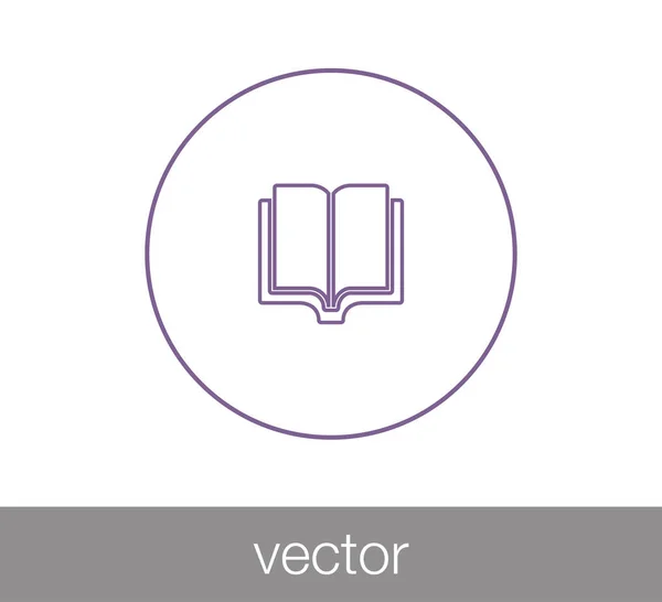 Libro Icono plano — Vector de stock