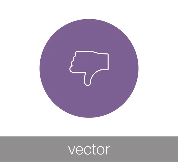 Tummen ner ikonen — Stock vektor