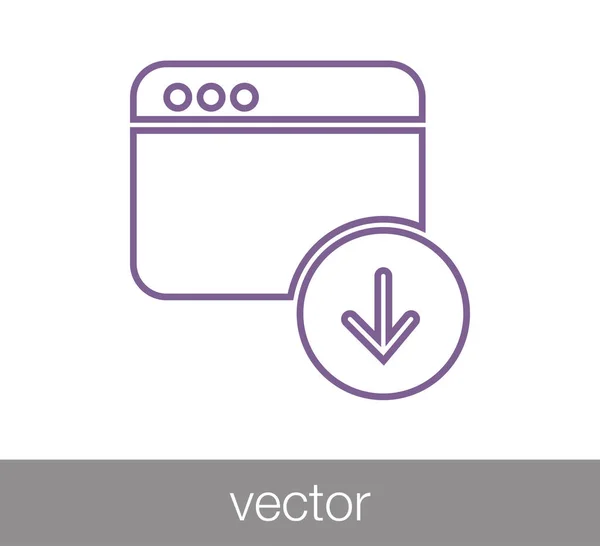 Fenster oder Programmiersymbol — Stockvektor